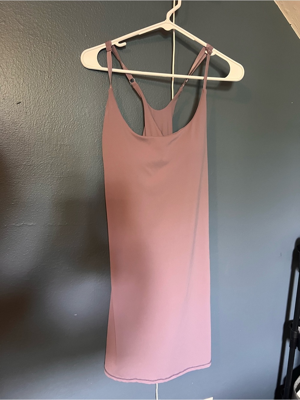 Mauve Slip Midi Dress with Racerback